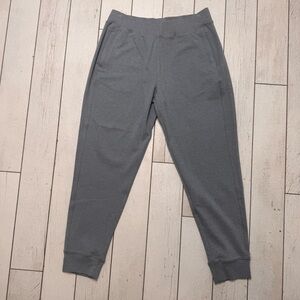 Eberjey Women’s Luxe Jogger Pants Gray Size Small 95% Cotton Zippered Pockets